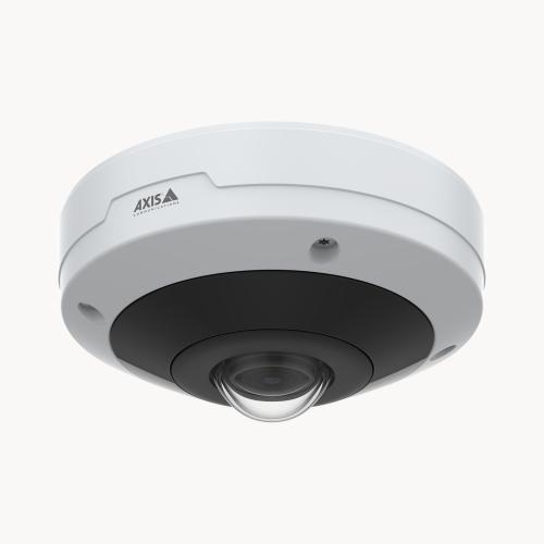 AXIS M4318-PLVE Panoramic Camera slide 3 of 4 AXIS M4318-PLVE front AXIS M4318-PLVE angled on its right
